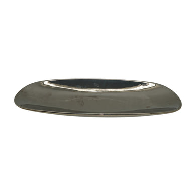Keramikschale silber oval
