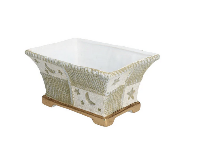 Jardiniere 'Mond & Sterne' taupe-creme