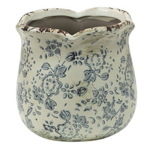 Laden Sie das Bild in den Galerie-Viewer, Blumen-Topf grau-creme