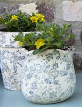 Laden Sie das Bild in den Galerie-Viewer, Blumen-Topf grau-creme