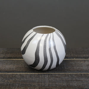 Kugel-Vase 'Zebra'