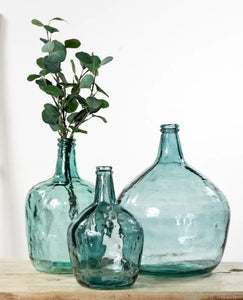 Ballon-Glas-Vase blau 4l, mittelgroß
