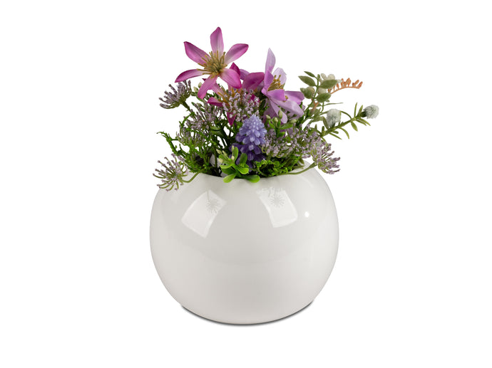 Kugel-Vase brilliant-weiß – Camandus