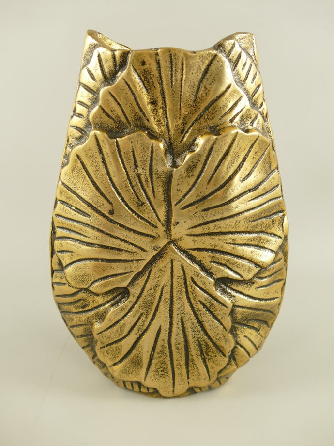 Vase 'Gingko' bronce