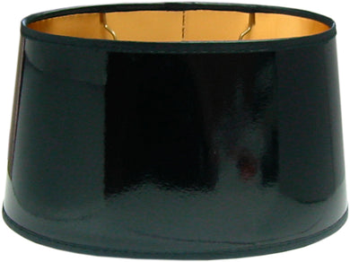 Lampenschirm 'Lack' schwarz oval kl.