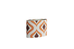 Lampenschirm 'Cookie'  creme-orange, oval