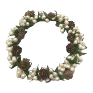 Kranz 'Mini' creme mit Zapfen