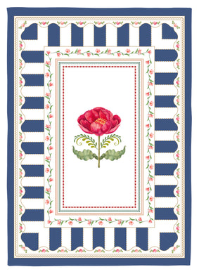Geschirrtuch 'Flowery' blau