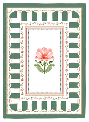 Geschirrtuch 'Flowery' grün