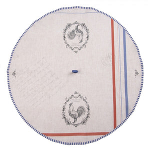 Geschirrtuch 'Hahn', beige rund