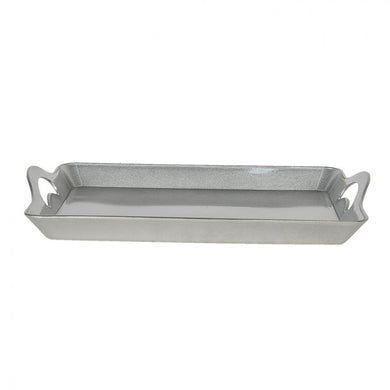Kunststoff Tablett silber
