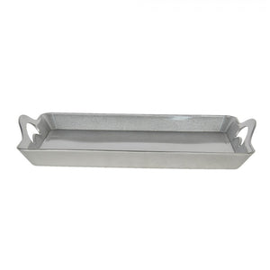 Kunststoff Tablett silber