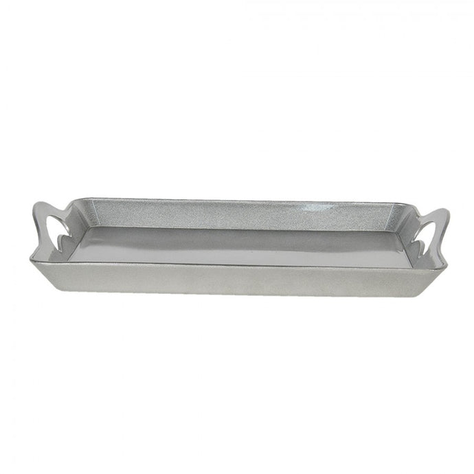 Kunststoff Tablett silber