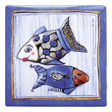 Untersetzer 'Fisch mit Nadelstreifen'