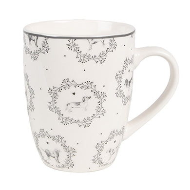Tasse 'Dackel Allover' creme-grau