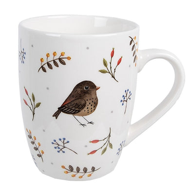 Tasse m. Vogel und Zweigen