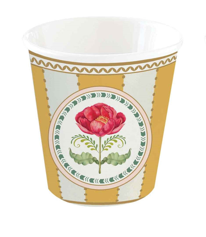 Espresso-Becher 'Flowery' gelb