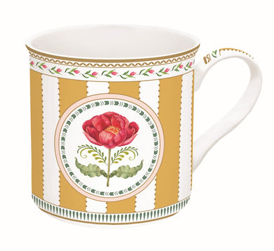 Becher 'Flowery' gelb