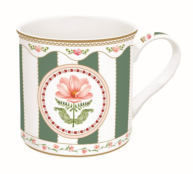 Becher 'Flowery' grün