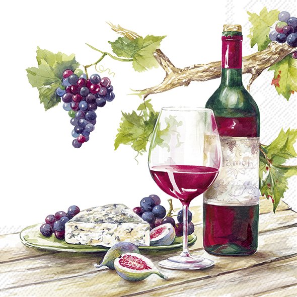 Cocktail-Servietten 'Red Wine Tasting'