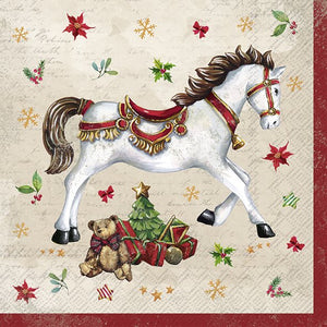 Cocktail-Servietten 'Festive Horse'