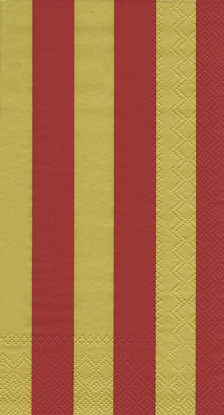 Buffet-Serv. 'Big Stripes' gold-red