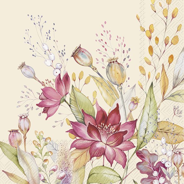 Lunch-Serv. 'Autumn Meadow' cream