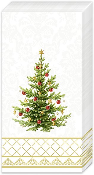 Taschentücher 'Classic Christmas Tree' gold