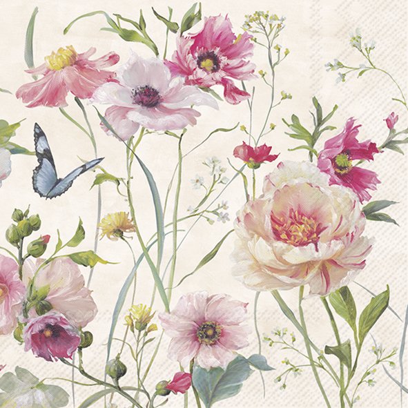 Cocktail-Serv. 'Living Wildflowers' light rose