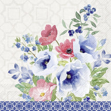 Laden Sie das Bild in den Galerie-Viewer, Cocktail-Serv. 'Indigo Bouquet'