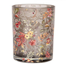 Laden Sie das Bild in den Galerie-Viewer, Glas-Windlicht &#39;Flowers&#39; gr.