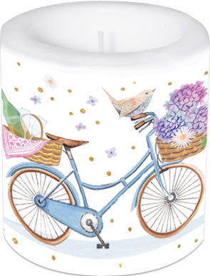 Wachs-Windlicht 'Fahrrad', klein