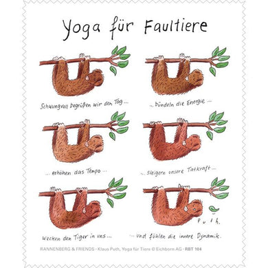 Brillenputztuch 'Yoga für Faultiere'