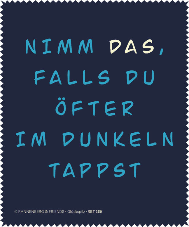 Brillenputztuch 'Im Dunkeln'