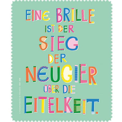 Brillenputztuch 'Sieg der Neugier'