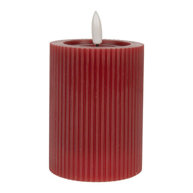 LED Stumpenkerze rot