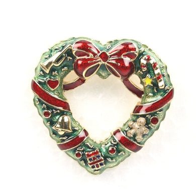 Brosche 'Weihnachtsherz'