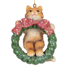 Laden Sie das Bild in den Galerie-Viewer, Deko-Hänger 'Katze am Kranz'