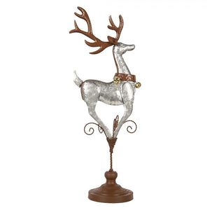 Hirsch 'Auf dem Sprung' silber-braun