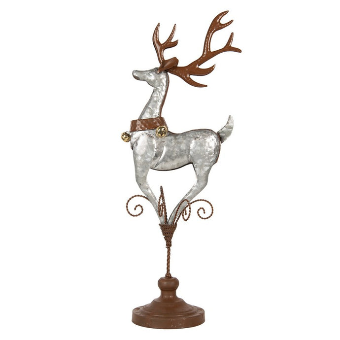 Hirsch 'Auf dem Sprung' silber-braun