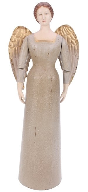 Metall-Engel antik grau