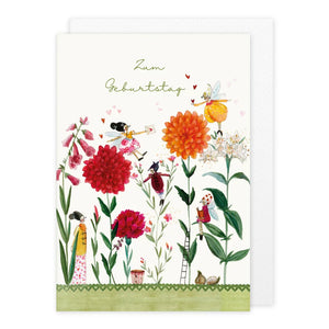 Doppelkarte 'Blumenparadies' mit Umschlag