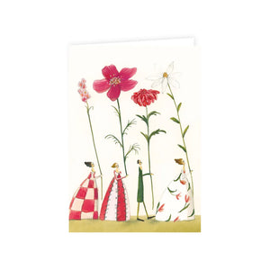 Doppelkarte 'Blumenträgerinnen' mit Umschlag