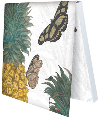 Klebezettel 'Ananas mit Passionsfalter'
