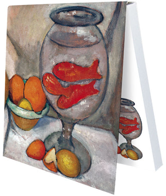 Klebezettel 'Stillleben mit Goldfischglas'