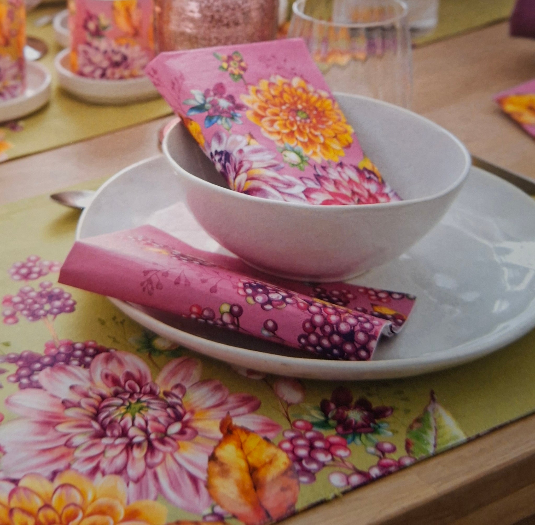 Windlicht 'Dahlina' pink klein – Camandus