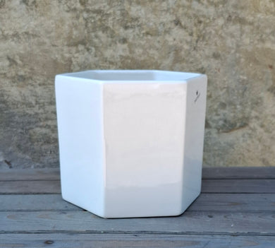 Kübel 'Esagono'  creme
