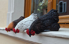 Laden Sie das Bild in den Galerie-Viewer, Fensterbankhuhn 'Frieda' schwarz