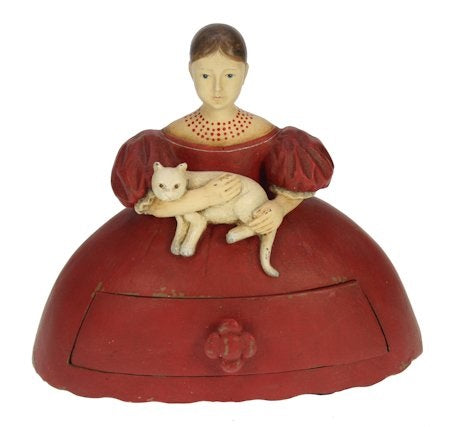 Mädchen 'Deborah' mit Katze rot