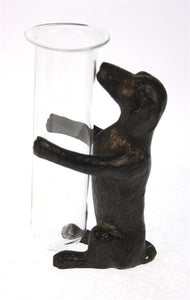 Zier-Vase Hund schwarz